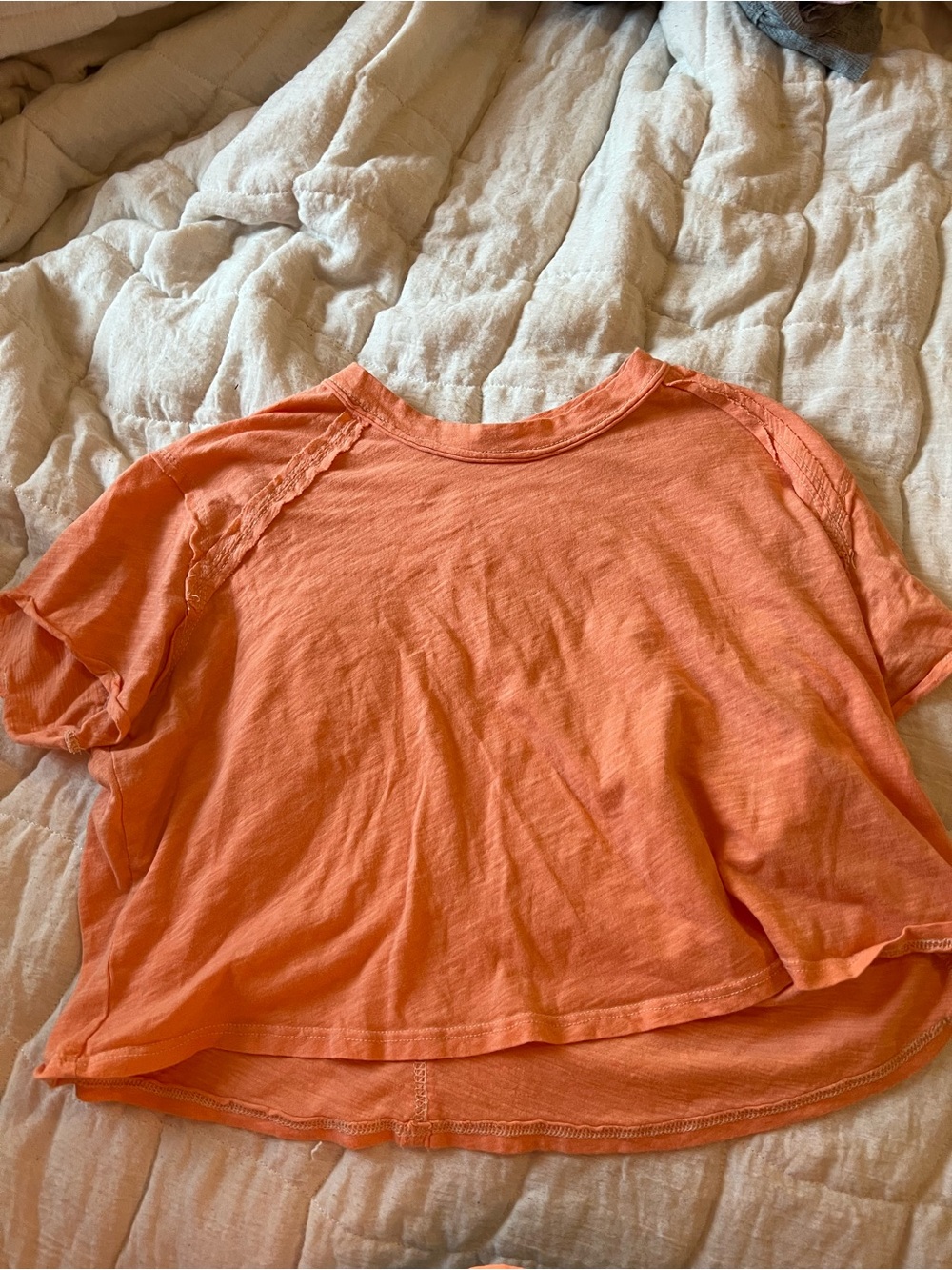 Altar'd State Orange Short Sleeve Crop Tee